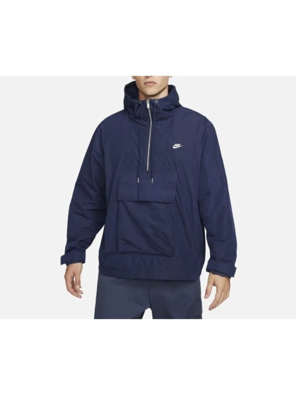 NWT NIKE LINED ANORAK REPEL HOODIE PULLOVER JACKET ROYAL BLUE SIZE MEDIUM $155